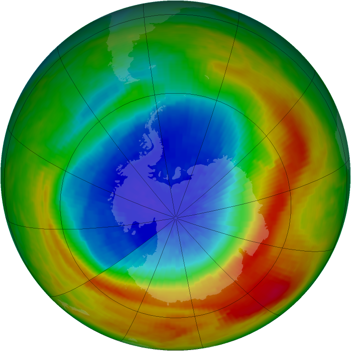 Antarctic ozone map for 30 September 1988